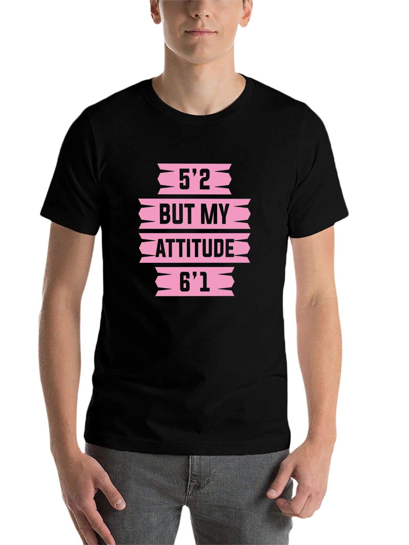 Black Funny Attitude Graphic T-Shirt view 7