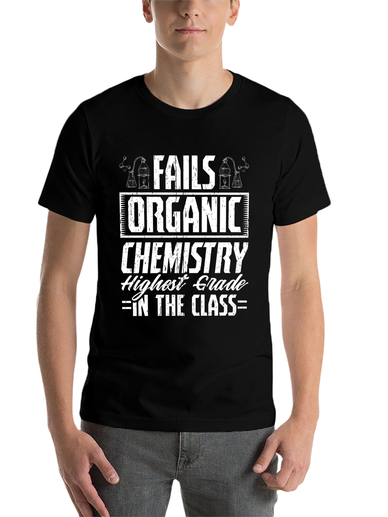 Black Fails Organic Chemistry T-Shirt view 7