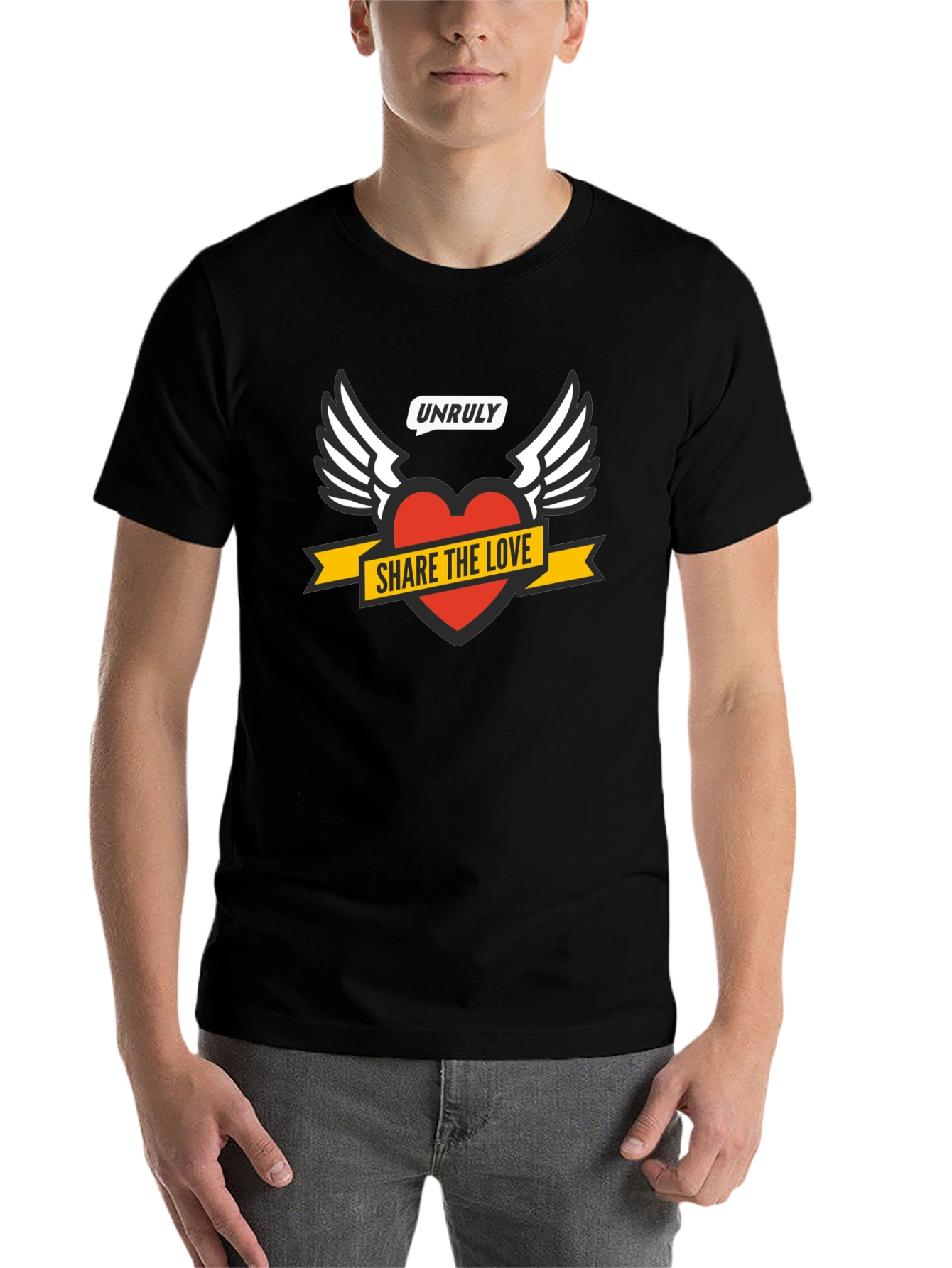 Black Unruly Share the Love Graphic Tee view 7