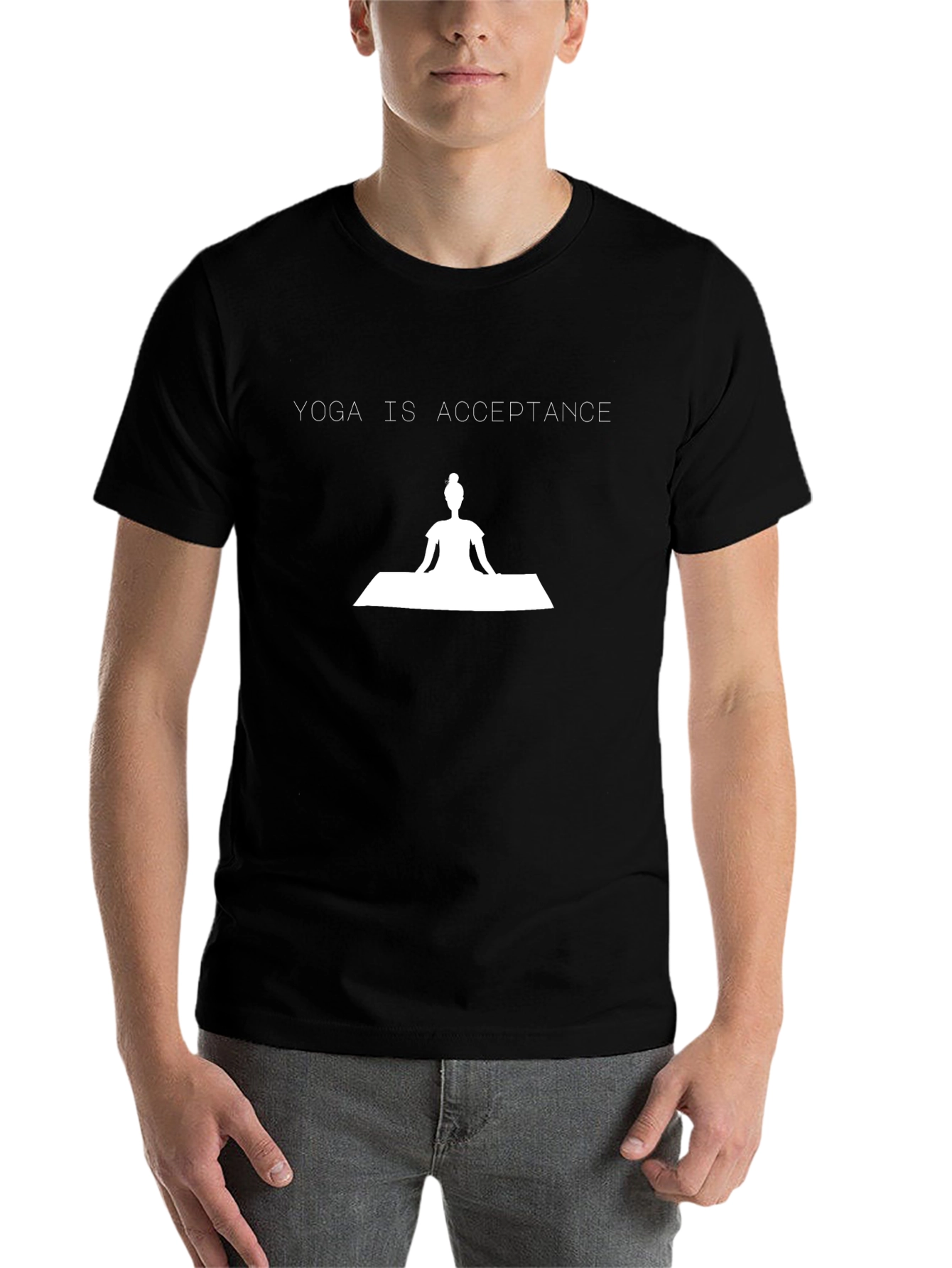 Black Yoga is Acceptance T-Shirt, Meditation Tee view 7