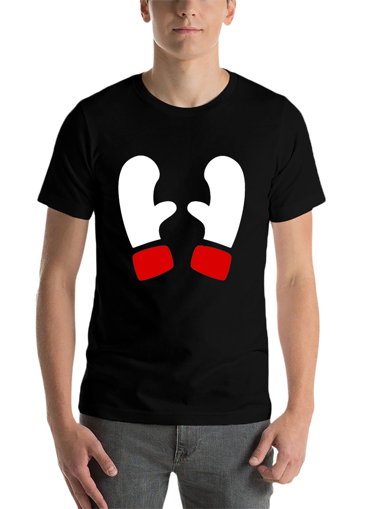 Black Festive Mitten Graphic Tee - Holiday Cheer! view 7