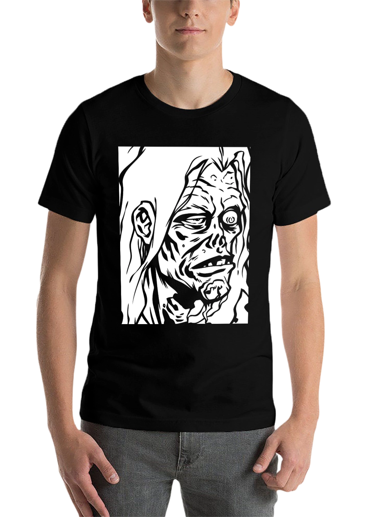 Black Zombie Graphic T-Shirt - Black Tee view 7