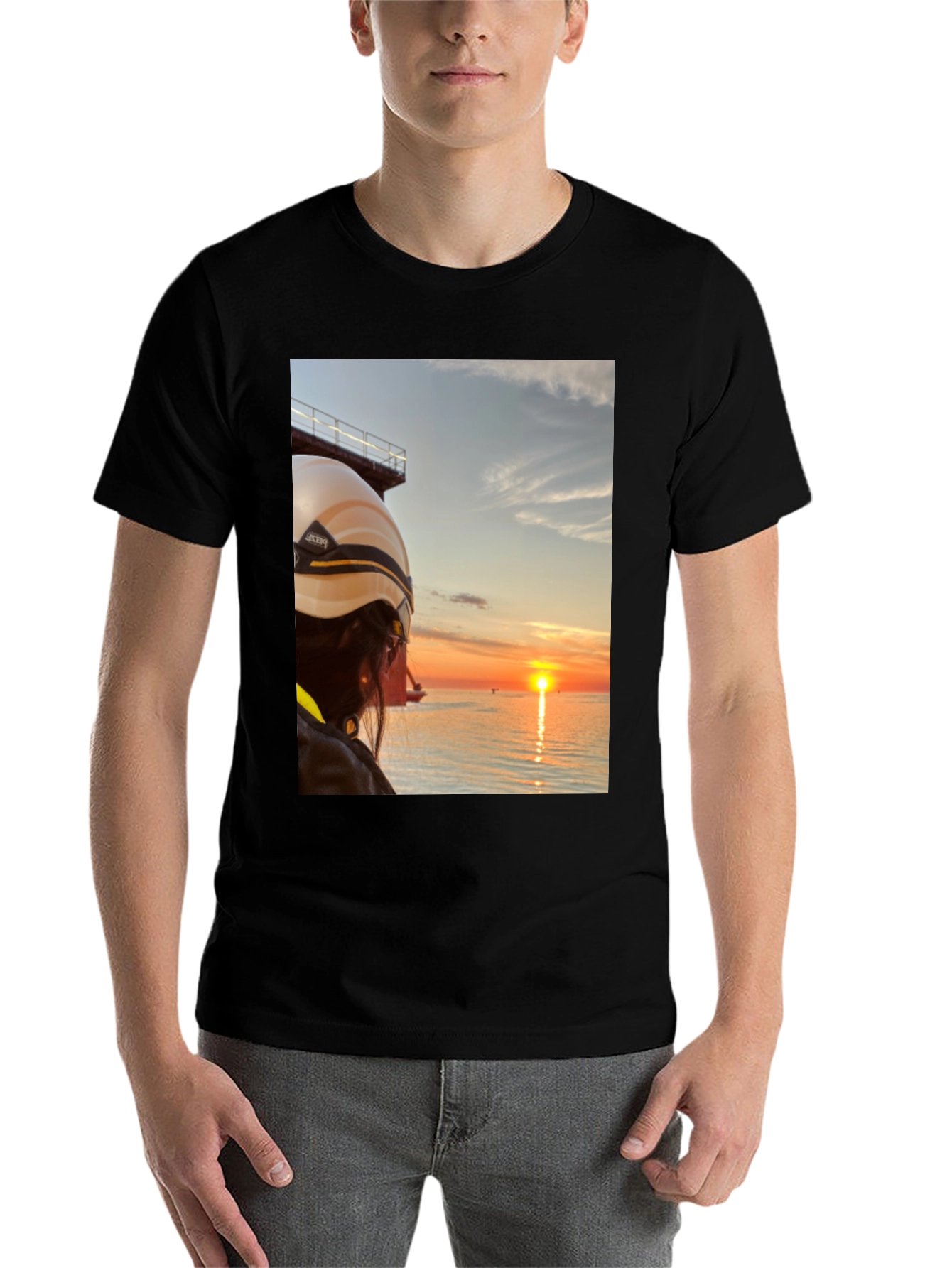 Black Sunset Seeker Graphic Tee view 7