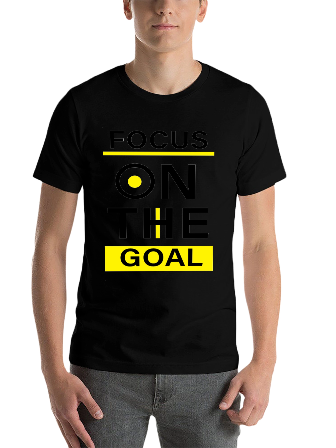 Black Focus On The Goal Black T-Shirt view 7
