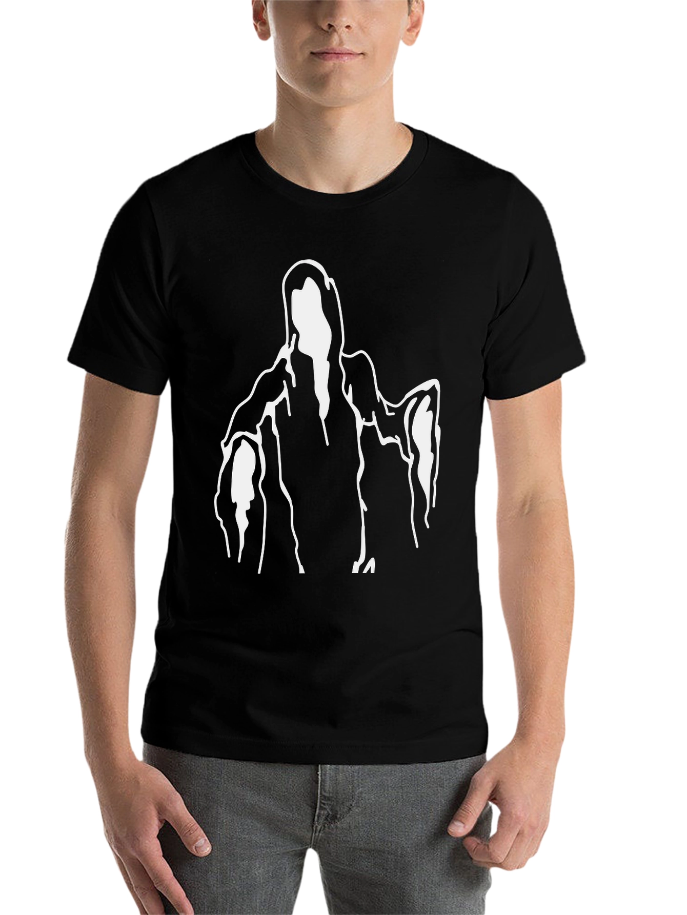 Black Grim Reaper Graphic T-Shirt - Black view 7