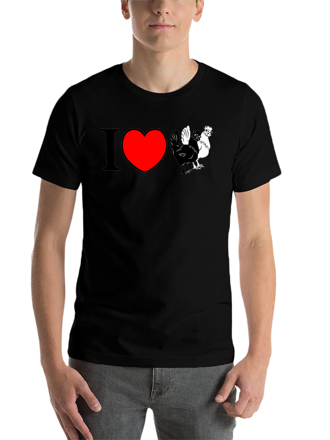I Heart Chickens T-Shirt - Cute Farm Animal Tee - 7