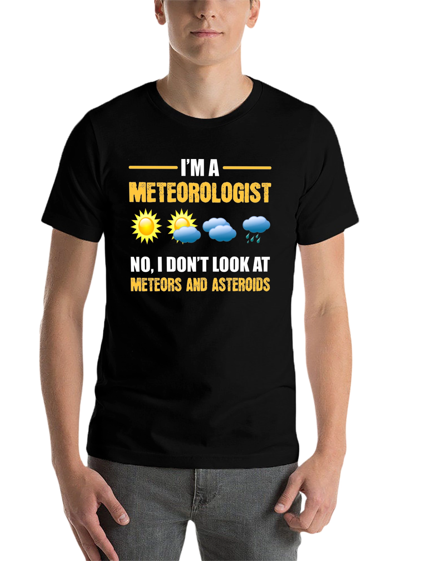 Black Meteorologist Funny Graphic T-Shirt view 7