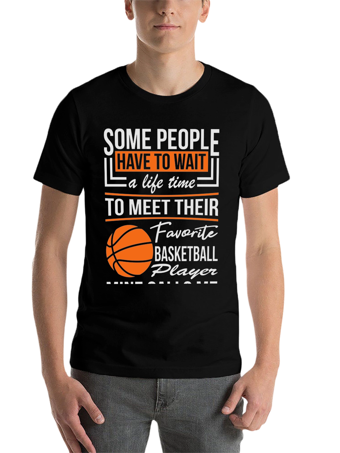 Black Basketball Player T-Shirt view 7