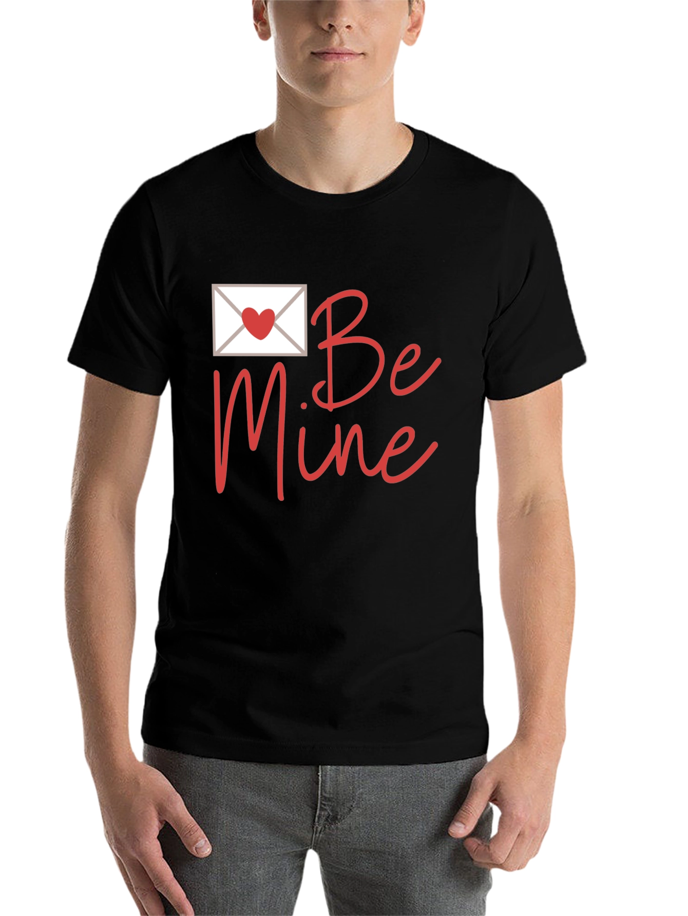 Black Be Mine Valentine's Day Graphic Tee view 7