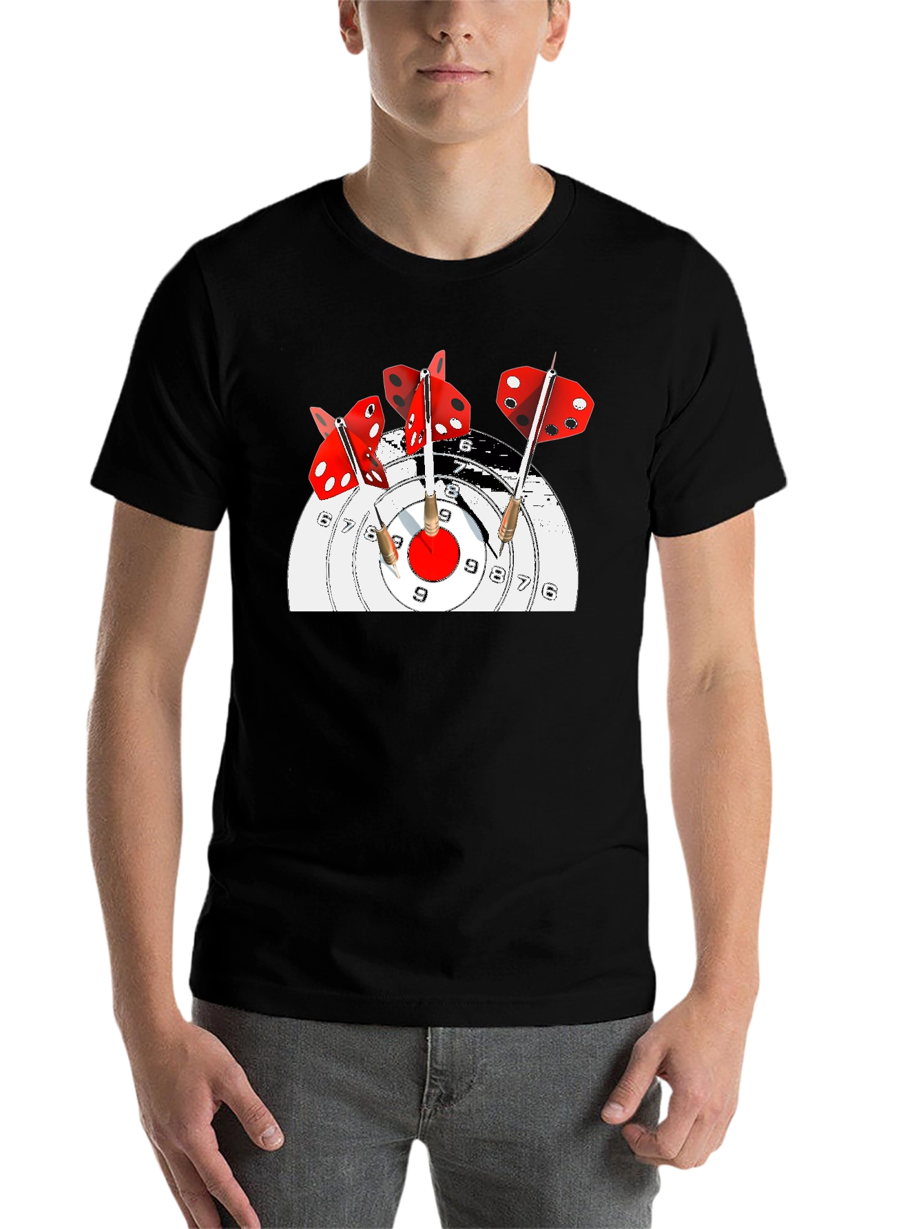 Black Dartboard T-Shirt: Hit the Bullseye in Style! view 7