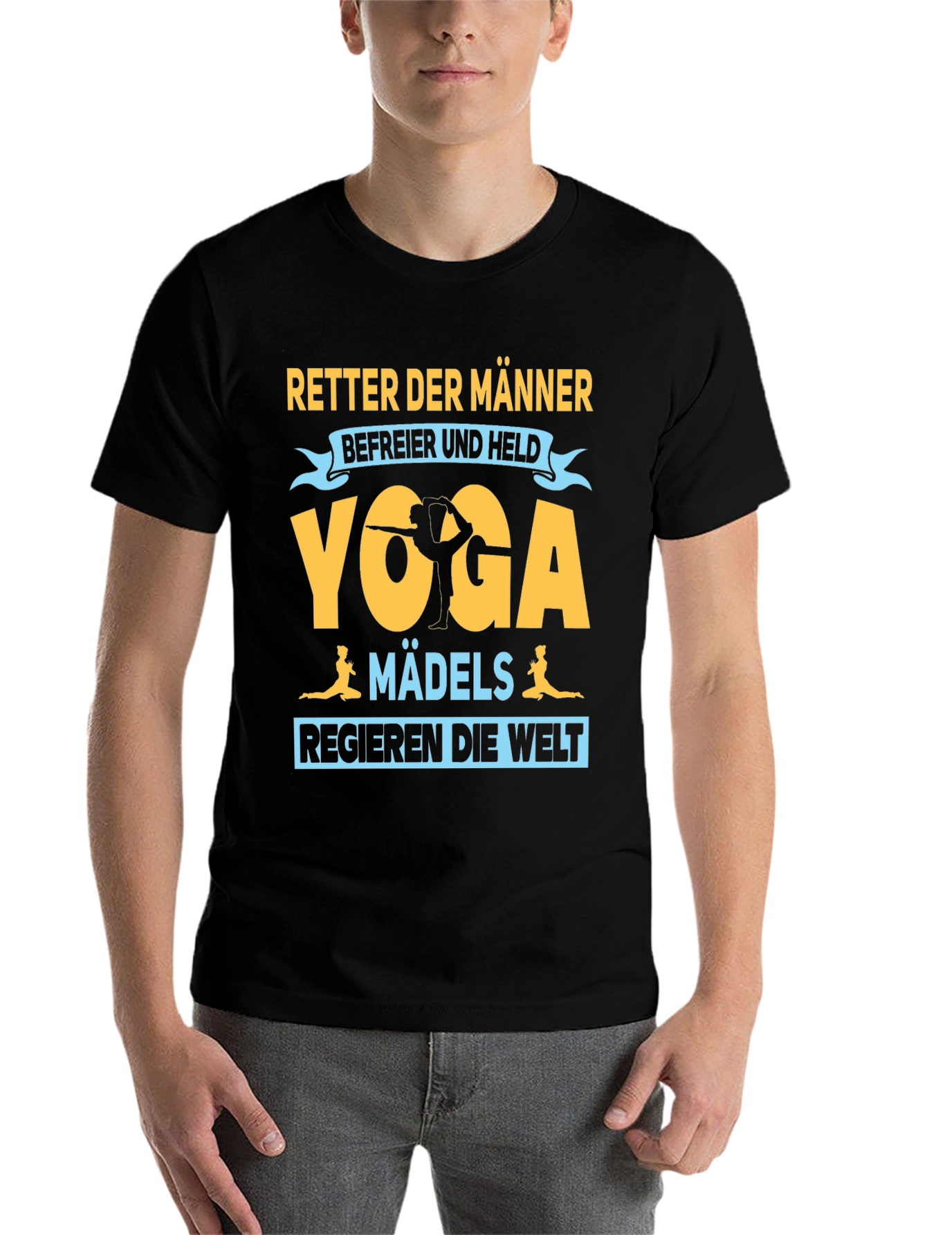 Black Yoga Mädchen Women's T-Shirt - Retter der Männer view 7