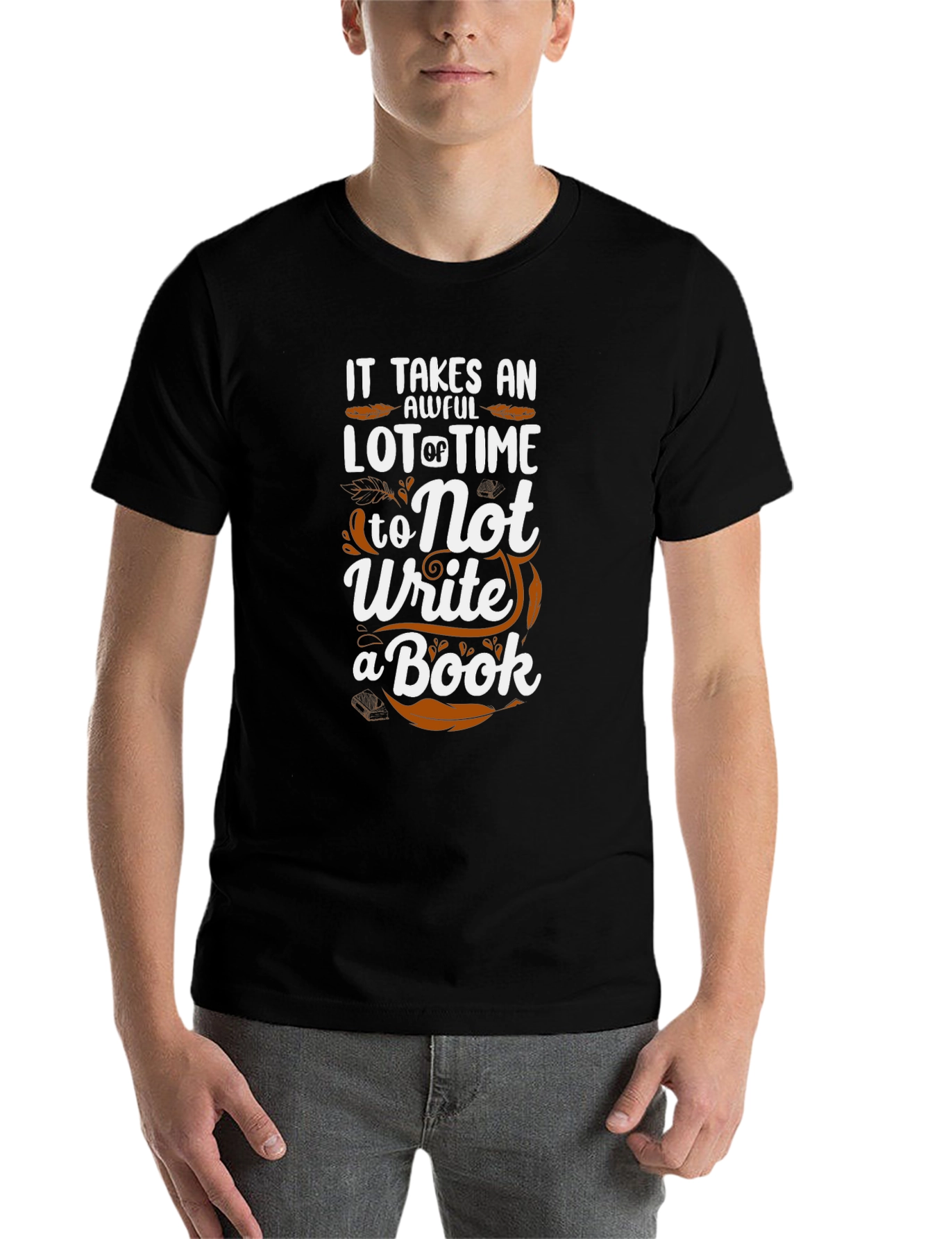 Black It Takes An Awful Lot Of Time To Not Write A Book T-Shirt view 7