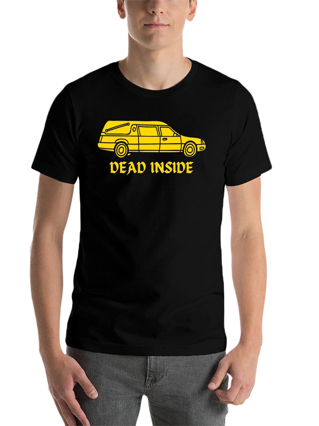Black Dead Inside Hearse T-Shirt - Dark Humor view 7