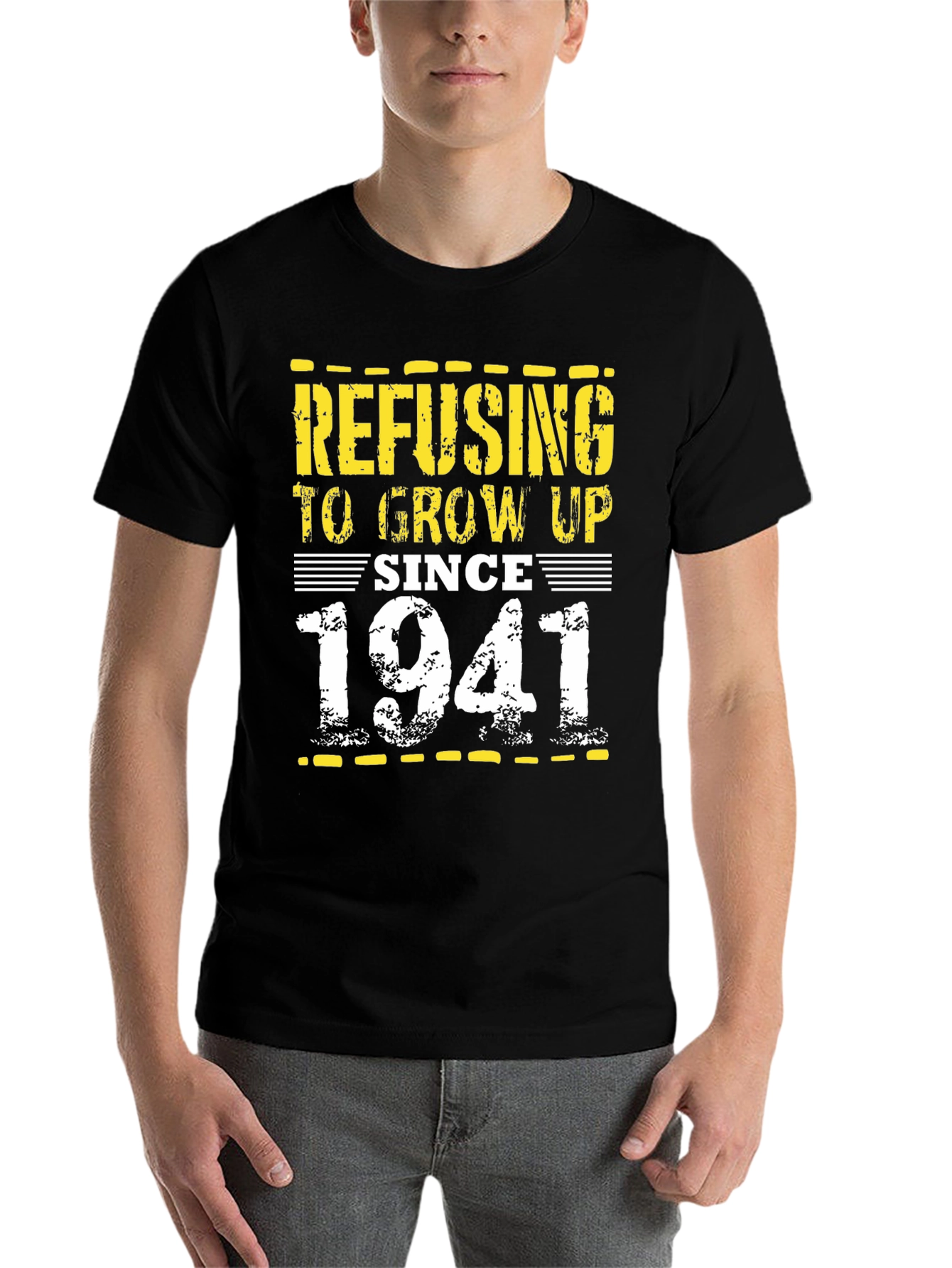 Black Refusing to Grow Up Since 1941 Graphic Tee view 7