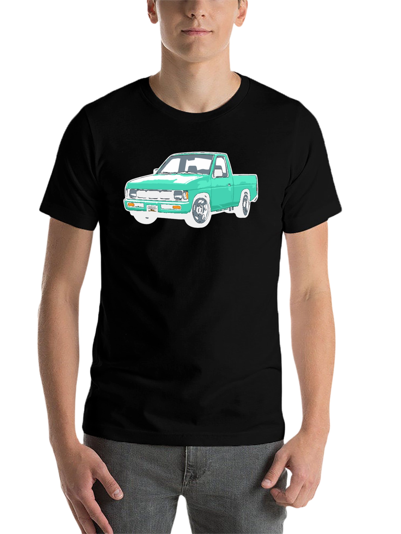 Black Truck Graphic Tee - Cool Car T-Shirt view 7