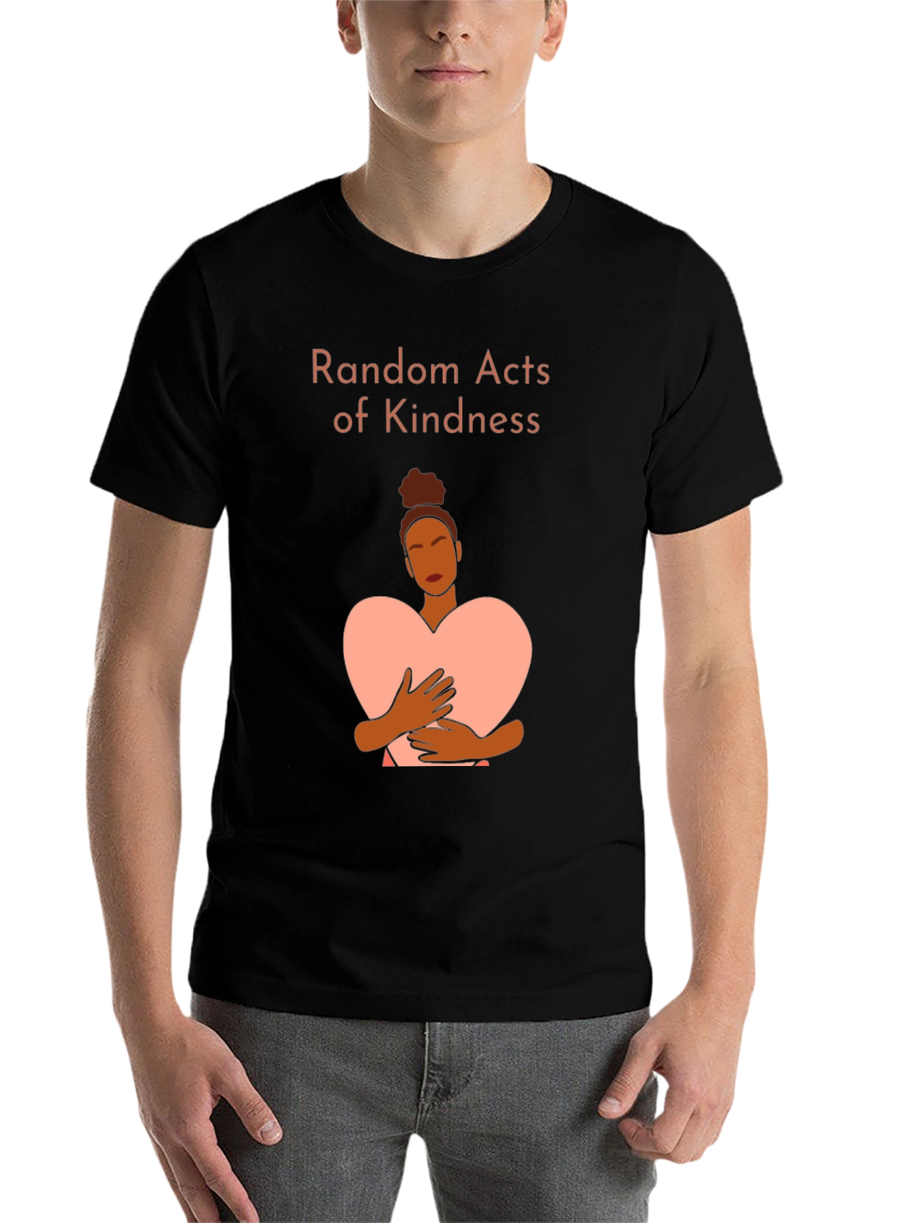 Black Random Acts of Kindness Graphic Tee view 7