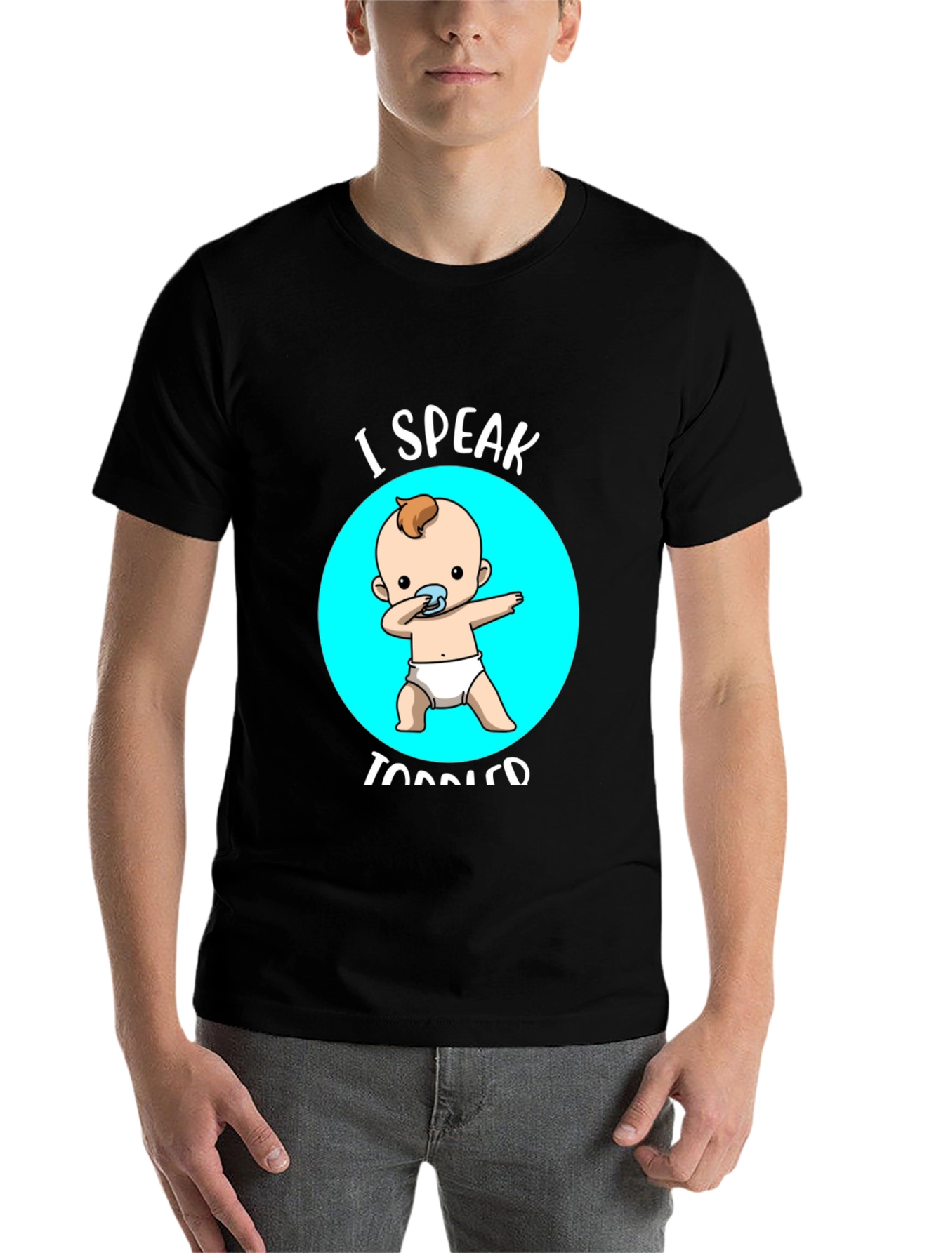 I Speak Toddler Black Graphic T-Shirt - 7