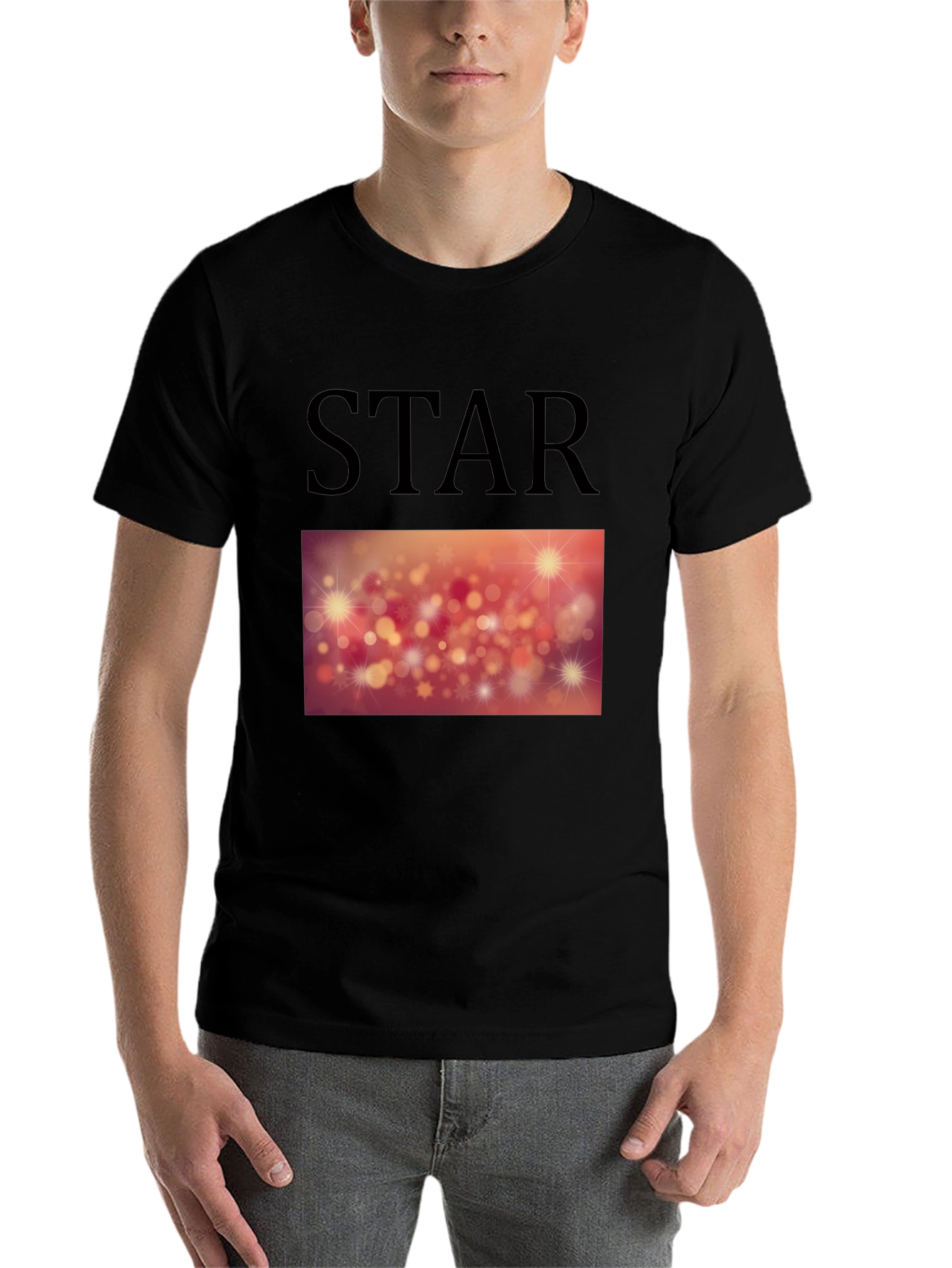 Black Starry Night Black T-Shirt view 7