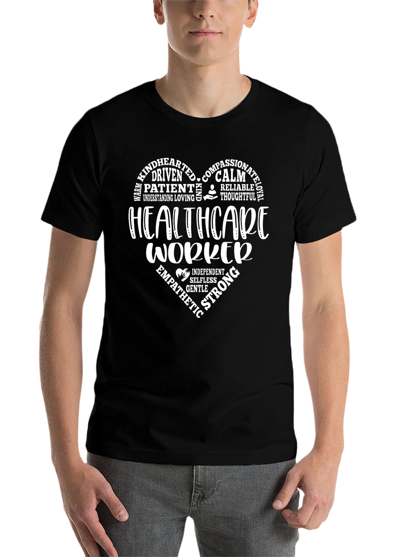 Healthcare Worker Heart Graphic T-Shirt - 7