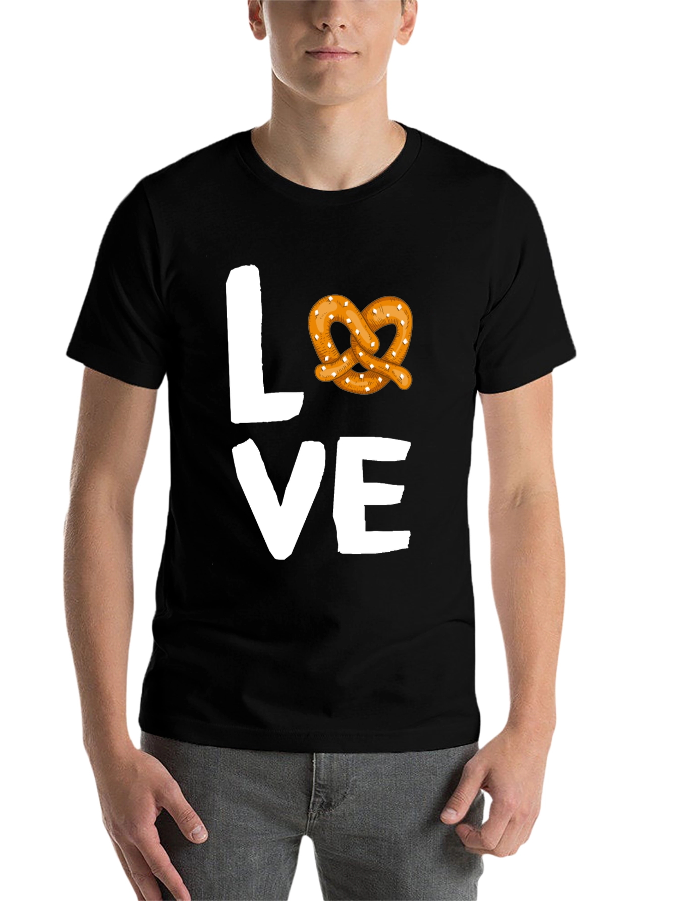 Black Love Pretzel Graphic Tee - Soft Cotton Blend view 7