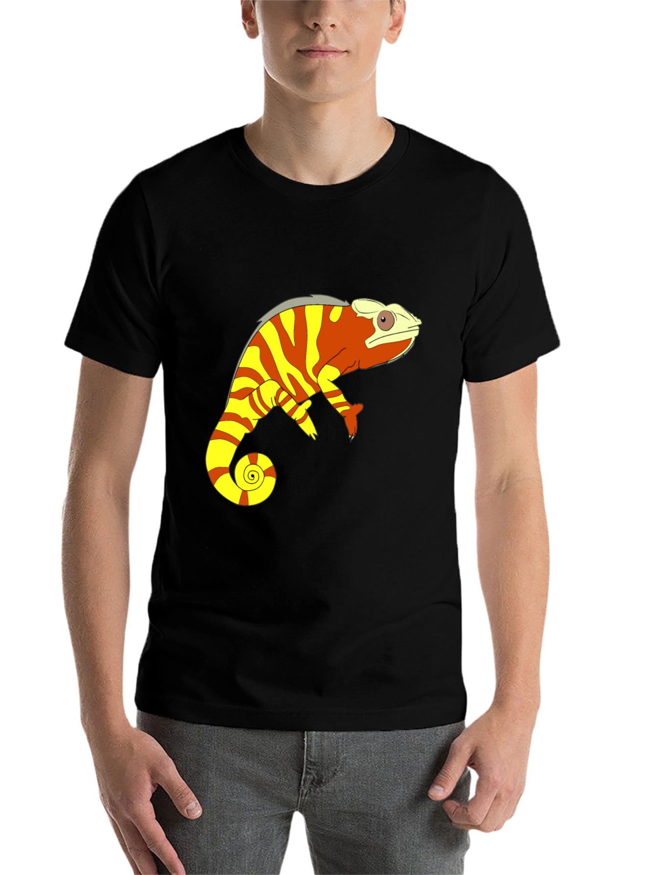 Black Chameleon Graphic Tee - Stylish & Unique view 7