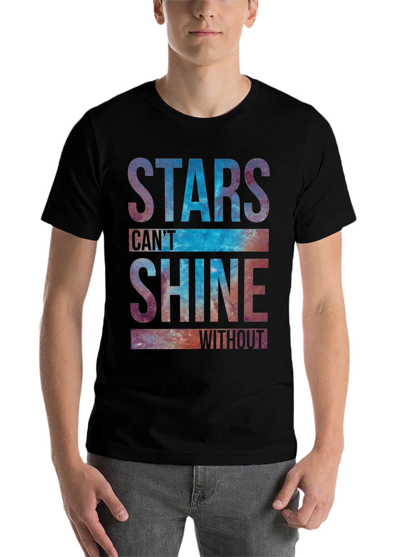 Black Stars Can't Shine Graphic Tee view 7