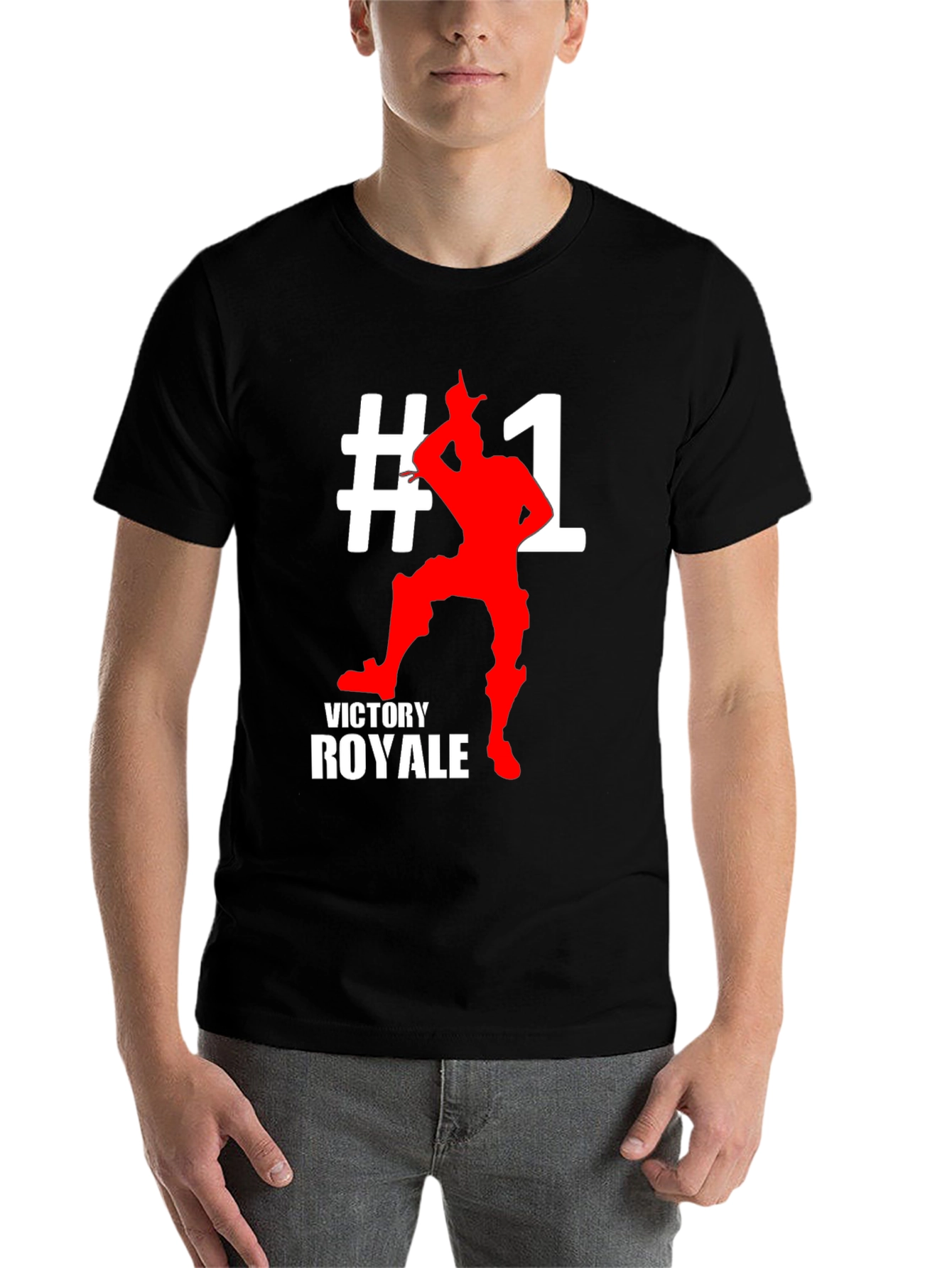 Black Victory Royale #1 T-Shirt - Gamer Style Tee view 7