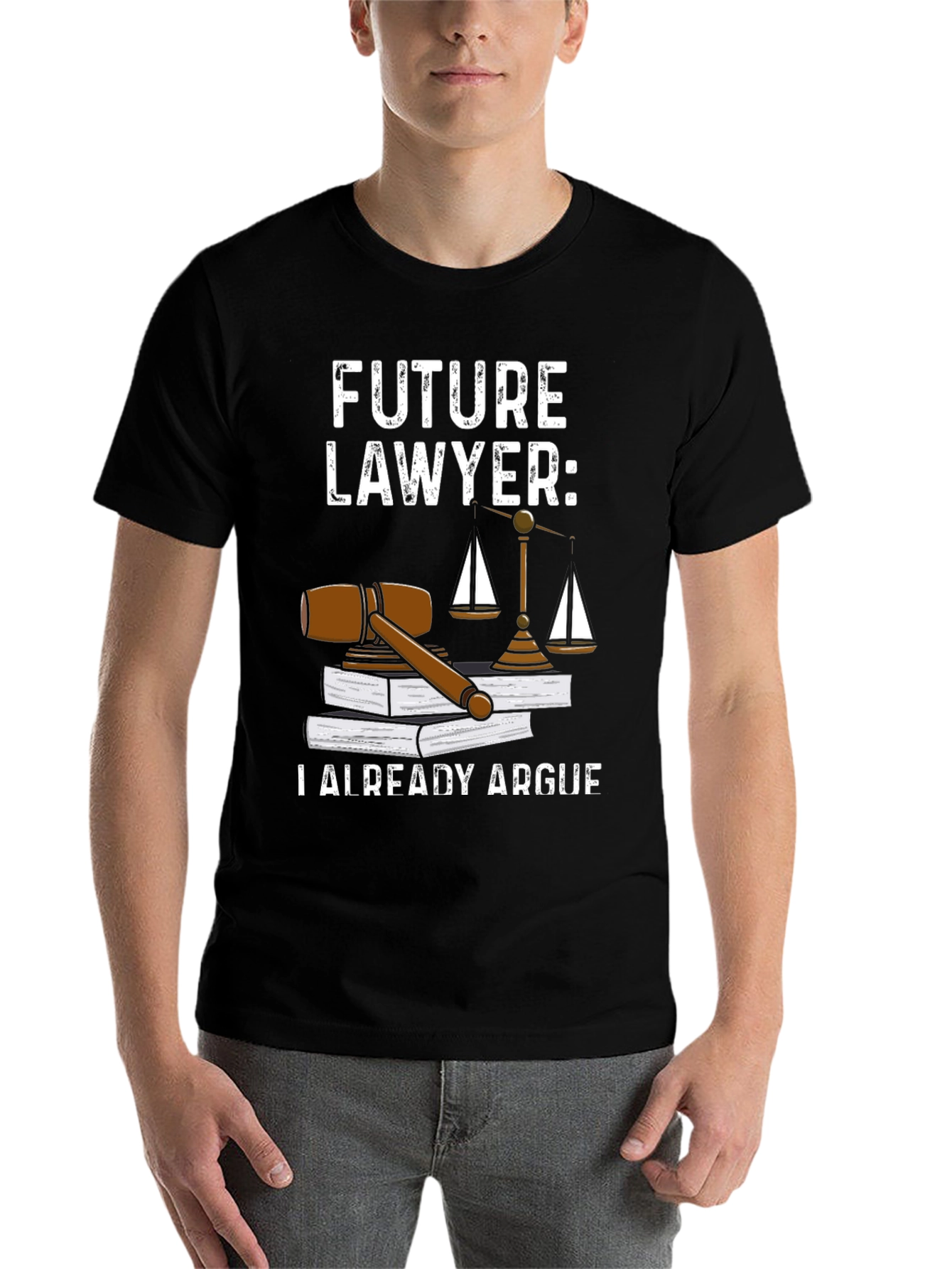 Black Future Lawyer T-Shirt - Law School Gift view 7