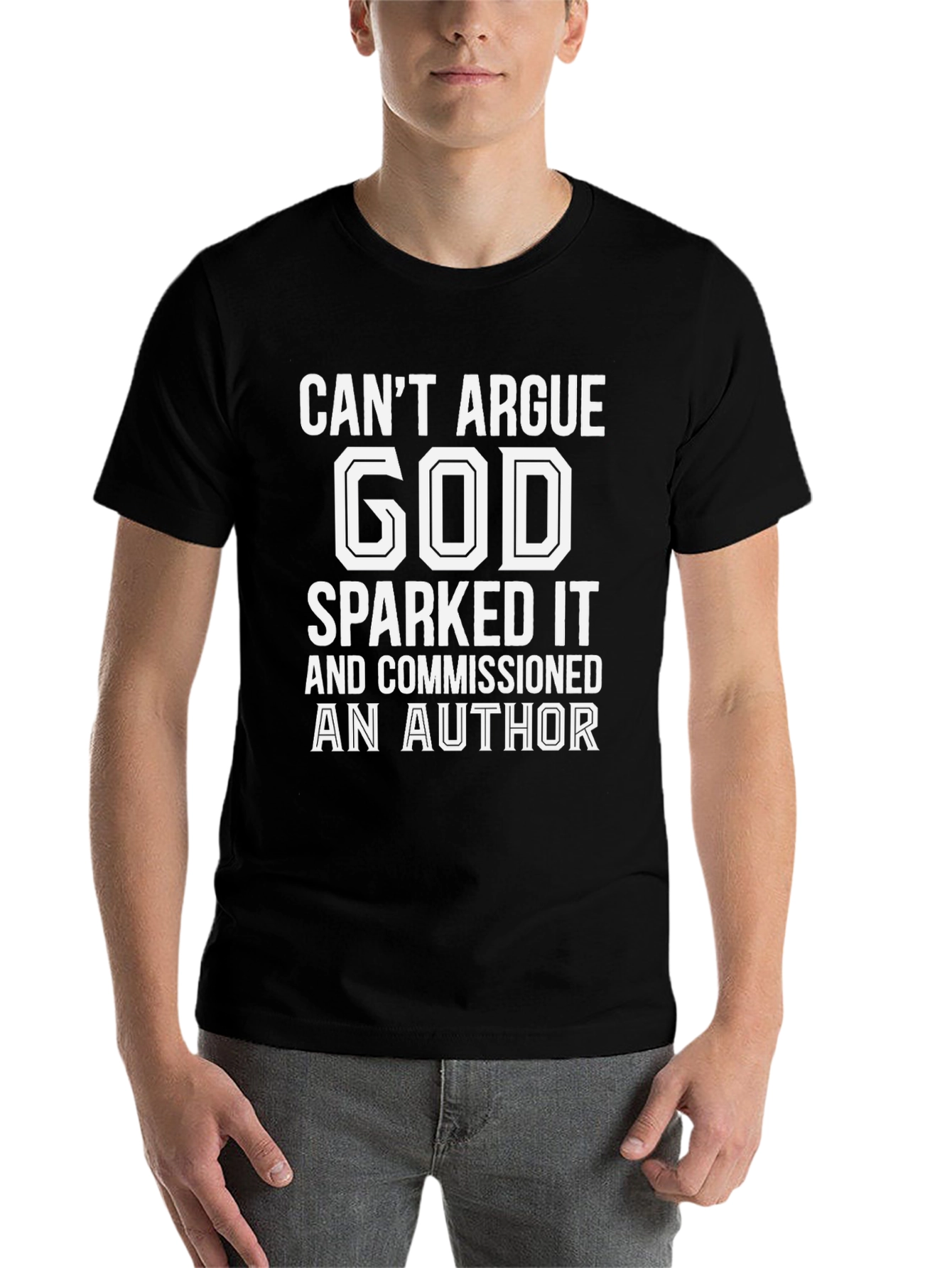Black Can't Argue God Sparked It Black T-Shirt view 7