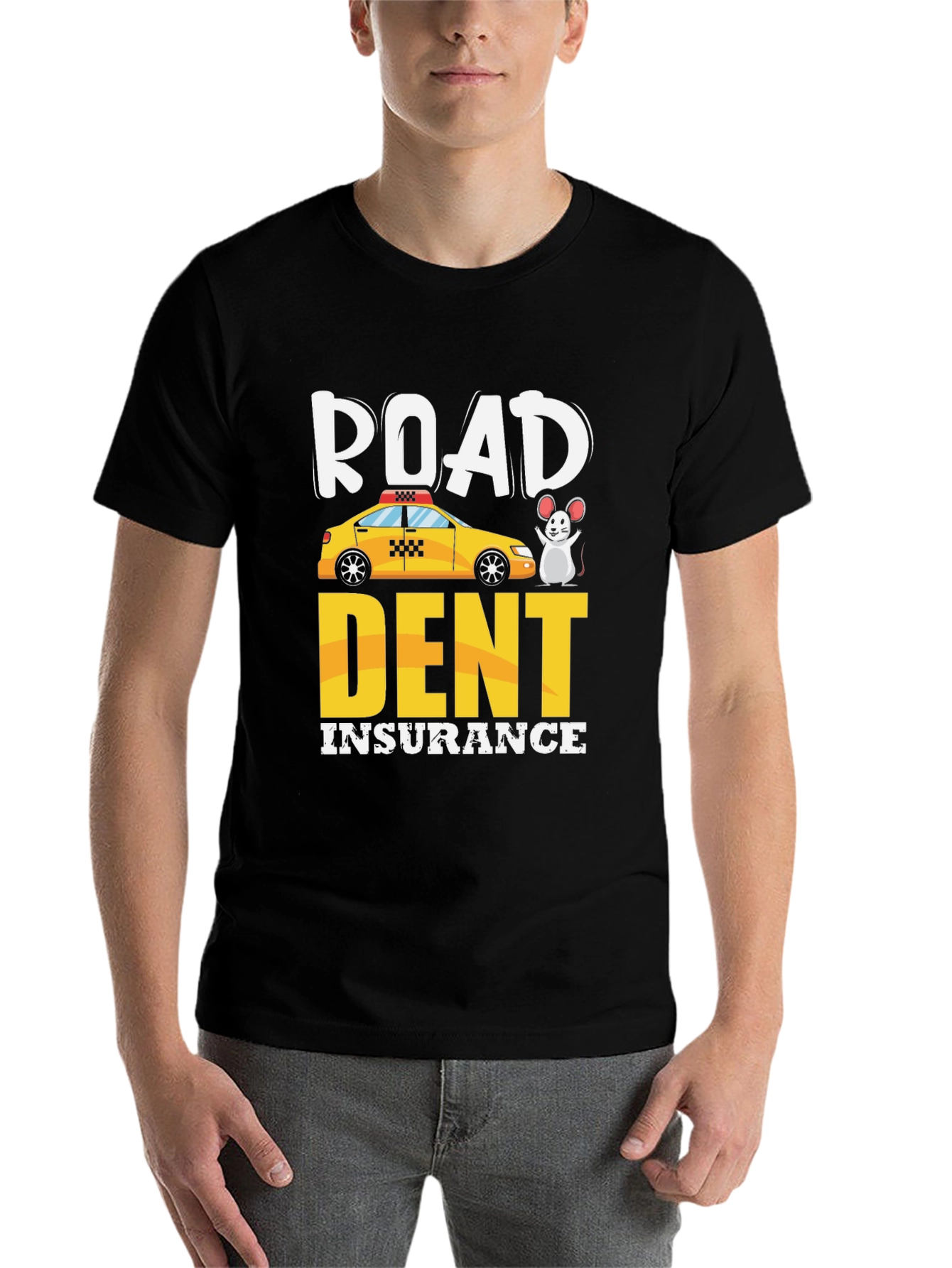 Black Road Dent Insurance T-Shirt view 7