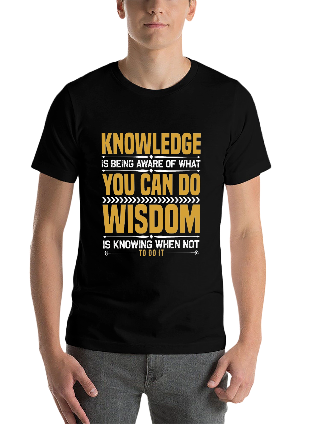Black Knowledge Wisdom Graphic Tee view 7
