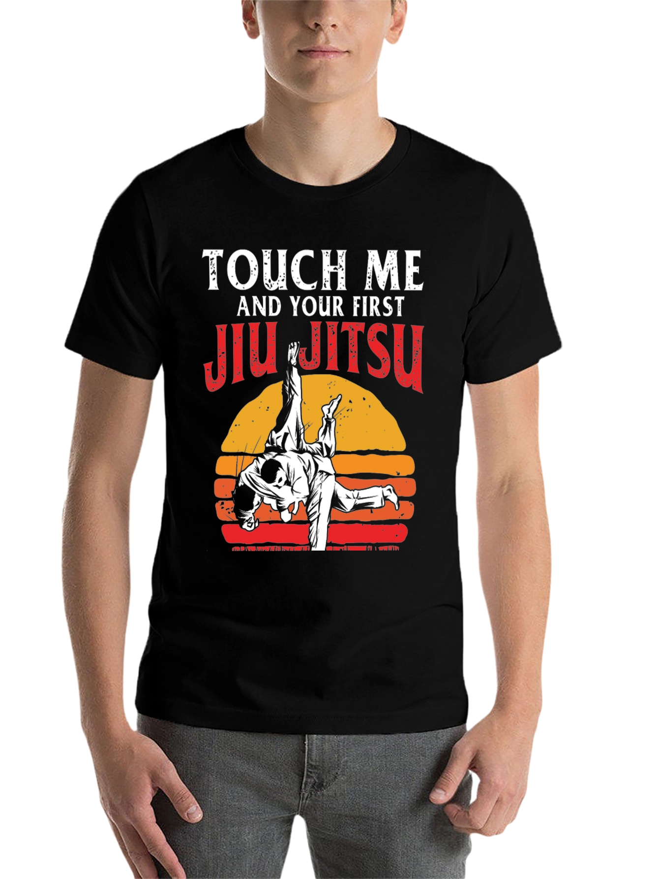 Black Touch Me Jiu Jitsu Graphic Tee view 7