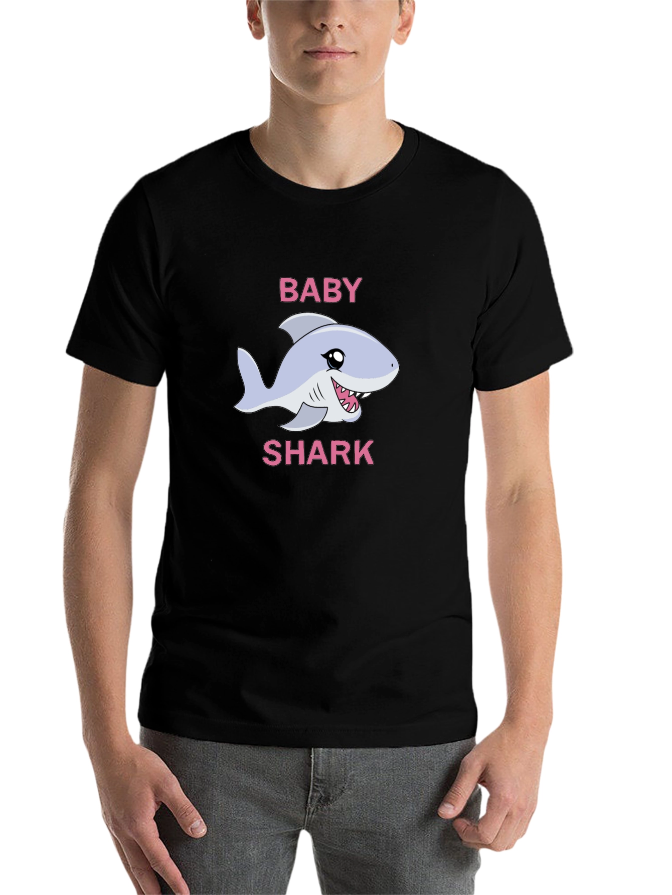 Black Baby Shark Graphic T-Shirt view 7