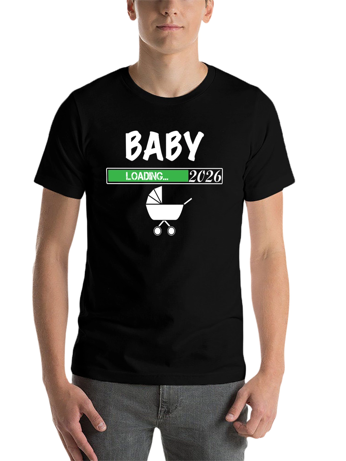 Black Baby Loading 2026 T-Shirt: New Dad Gift view 7