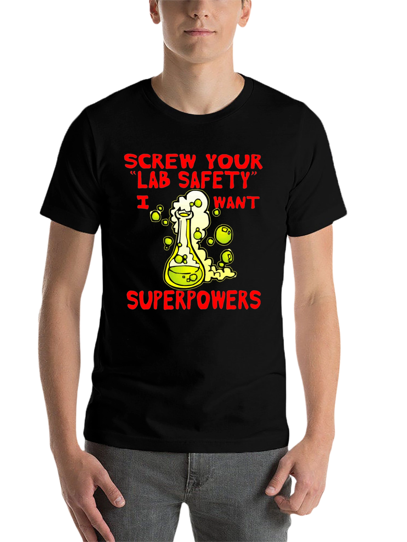 Black Lab Safety Superpowers T-Shirt view 7