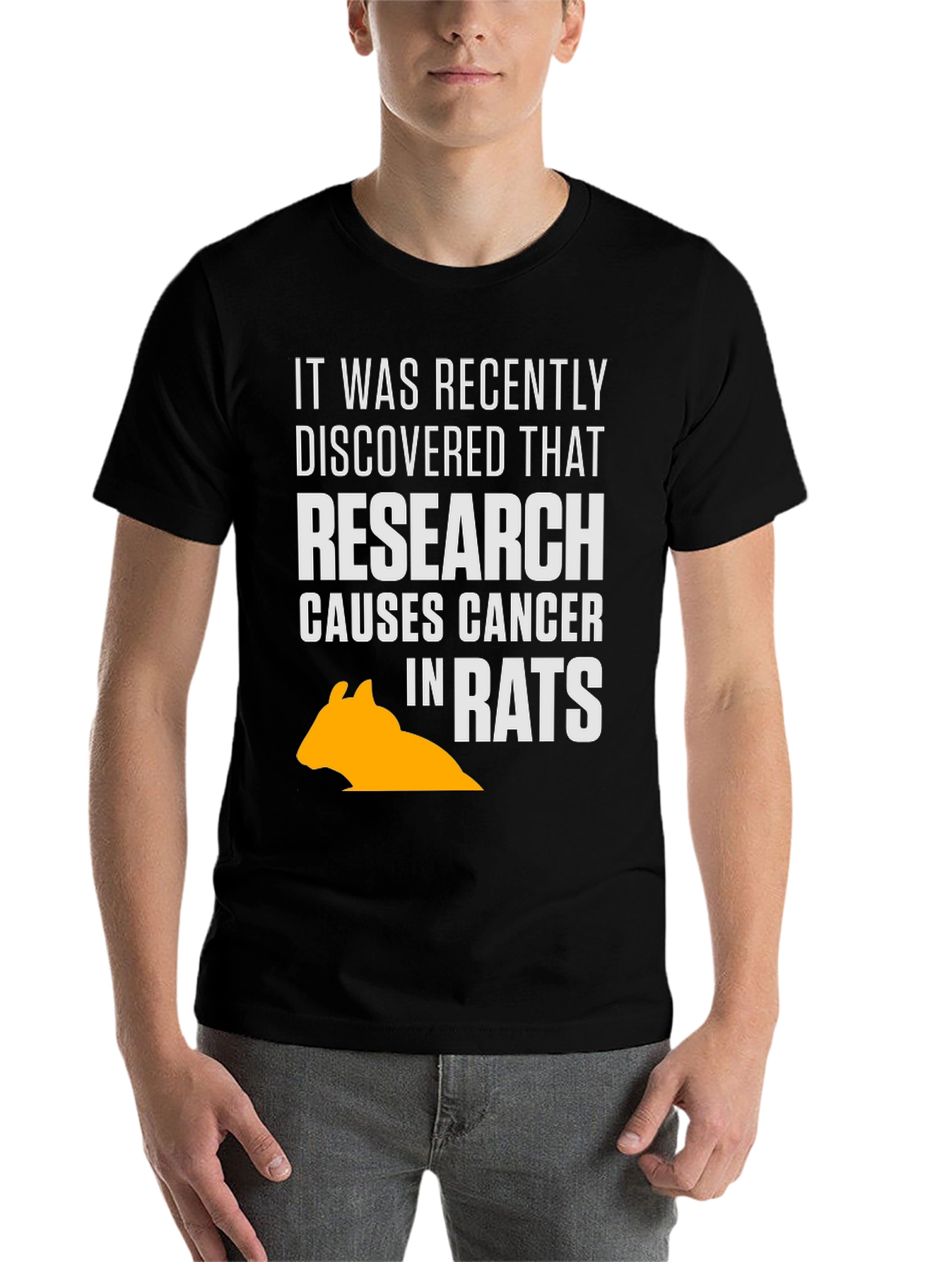 Black Research Causes Cancer in Rats T-Shirt view 7