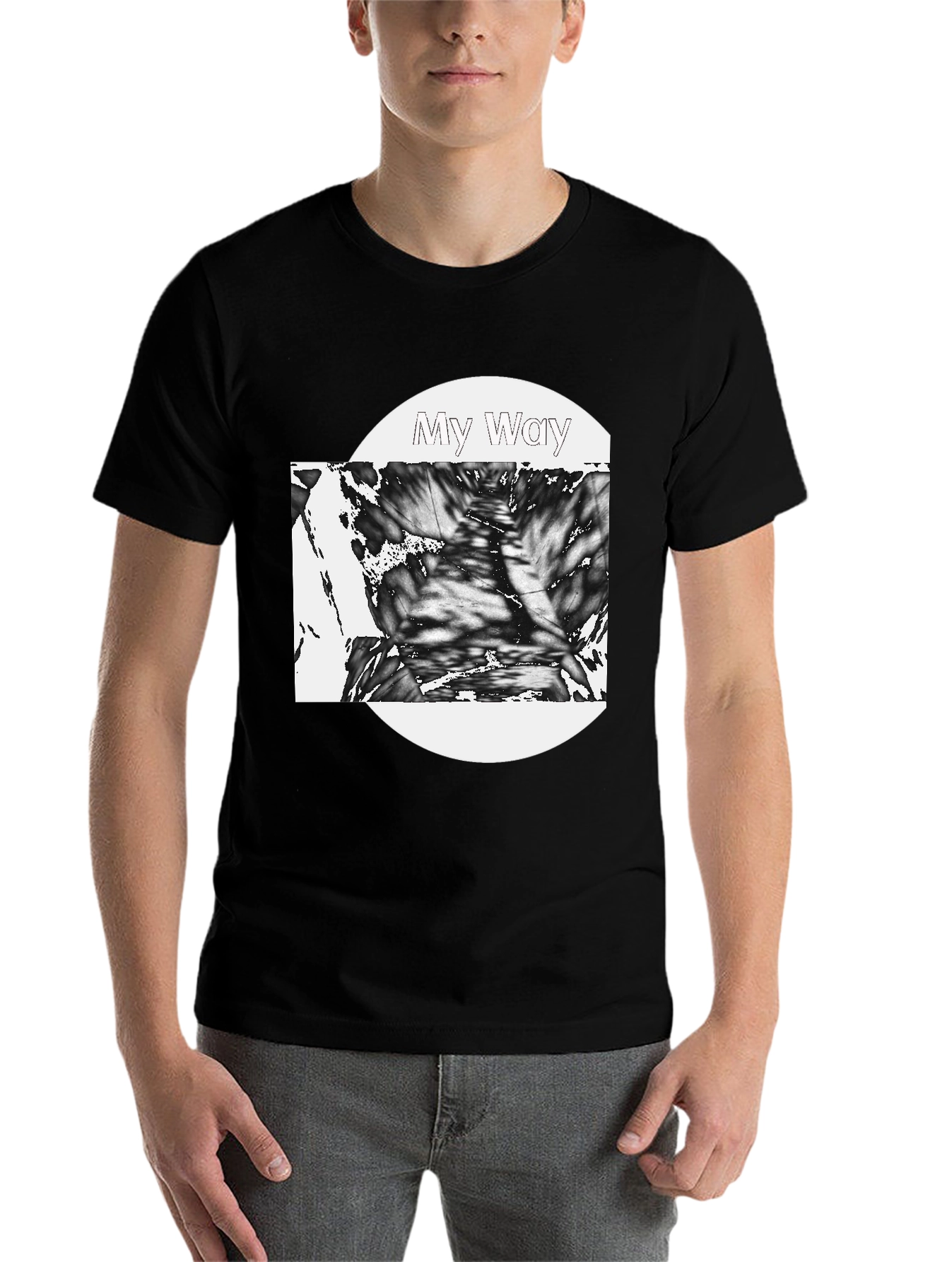 Black My Way Graphic Tee - Black Casual Shirt view 7