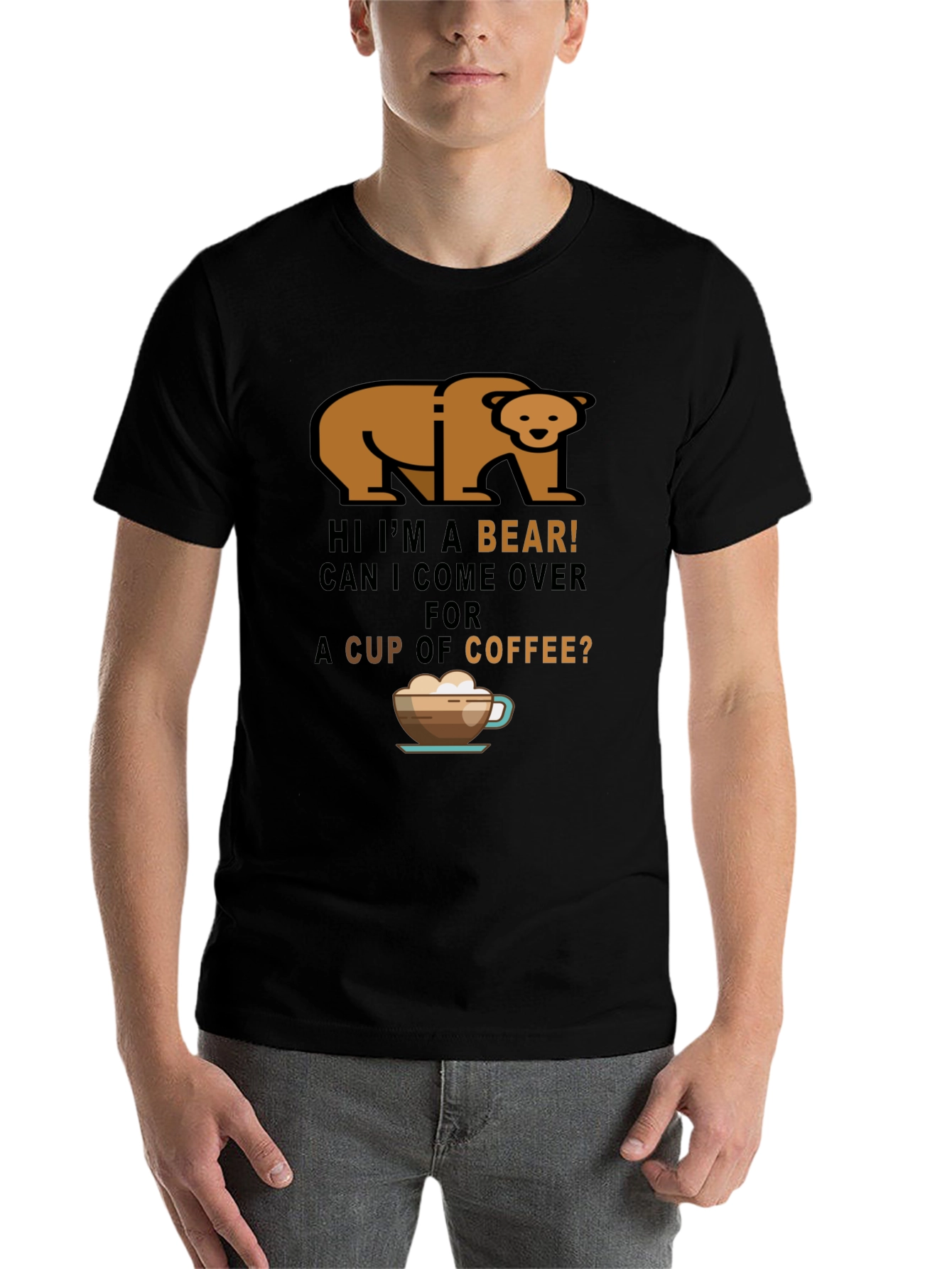 Black Bear Coffee T-Shirt - Funny Graphic Tee view 7