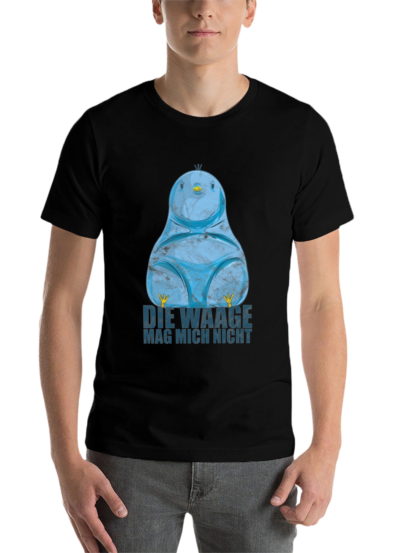 Black Funny Blue Bird T-Shirt - Die Waage Mag Mich Nicht view 7