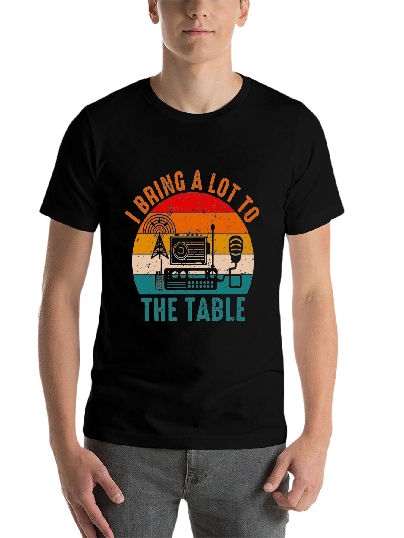 Black Ham Radio Operator T-Shirt - I Bring A Lot To The Table view 7