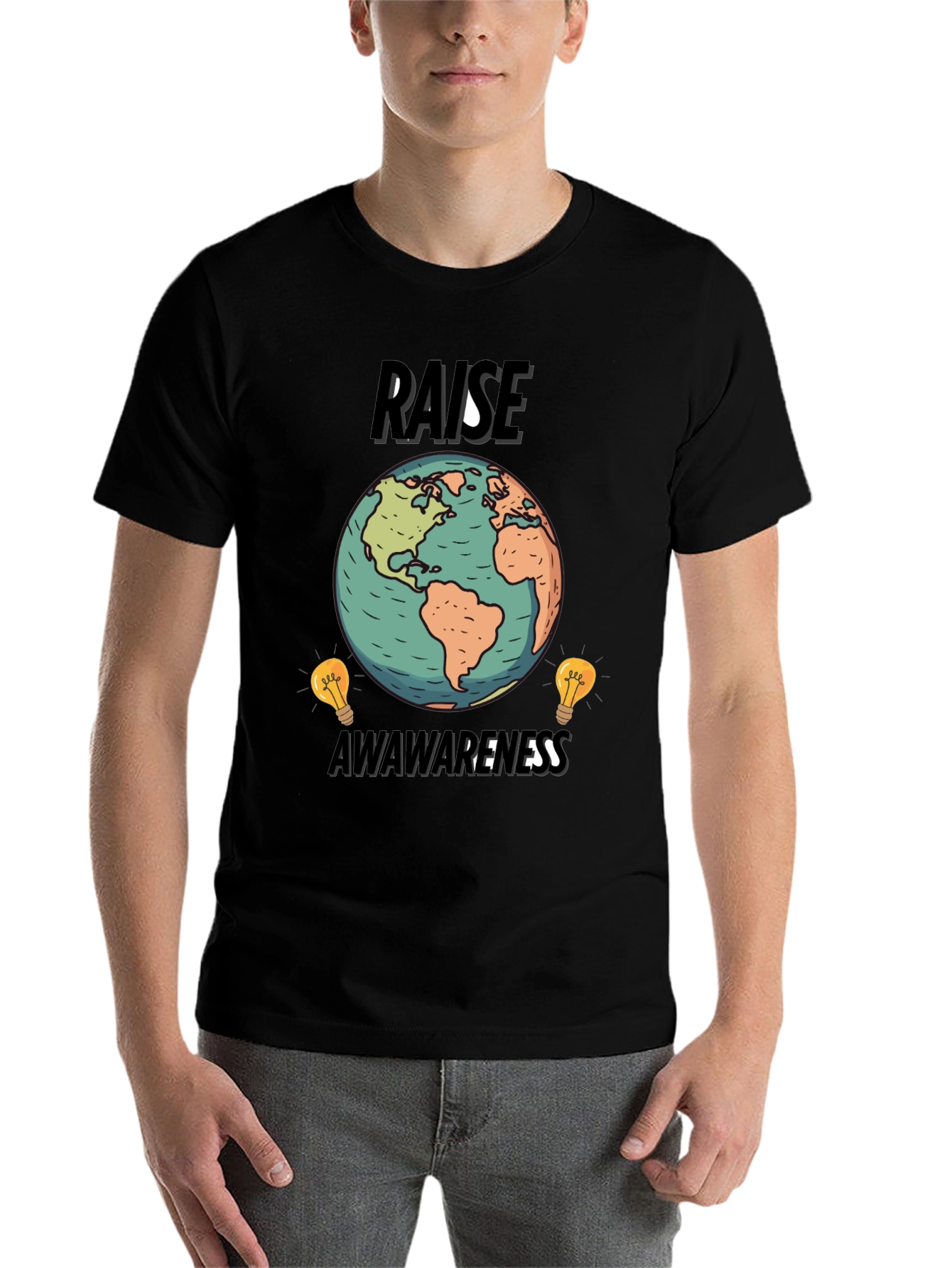 Raise Awareness Earth Graphic T-Shirt - 7