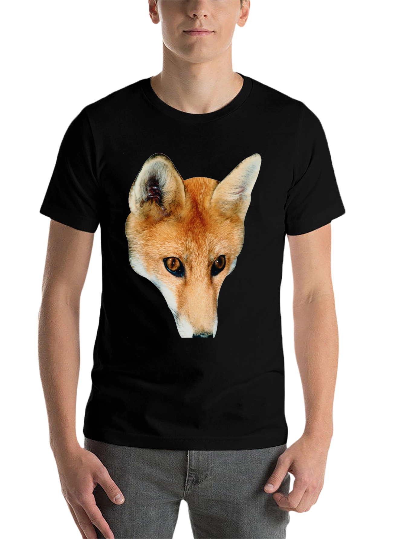 Black Fox Graphic Black T-Shirt view 7