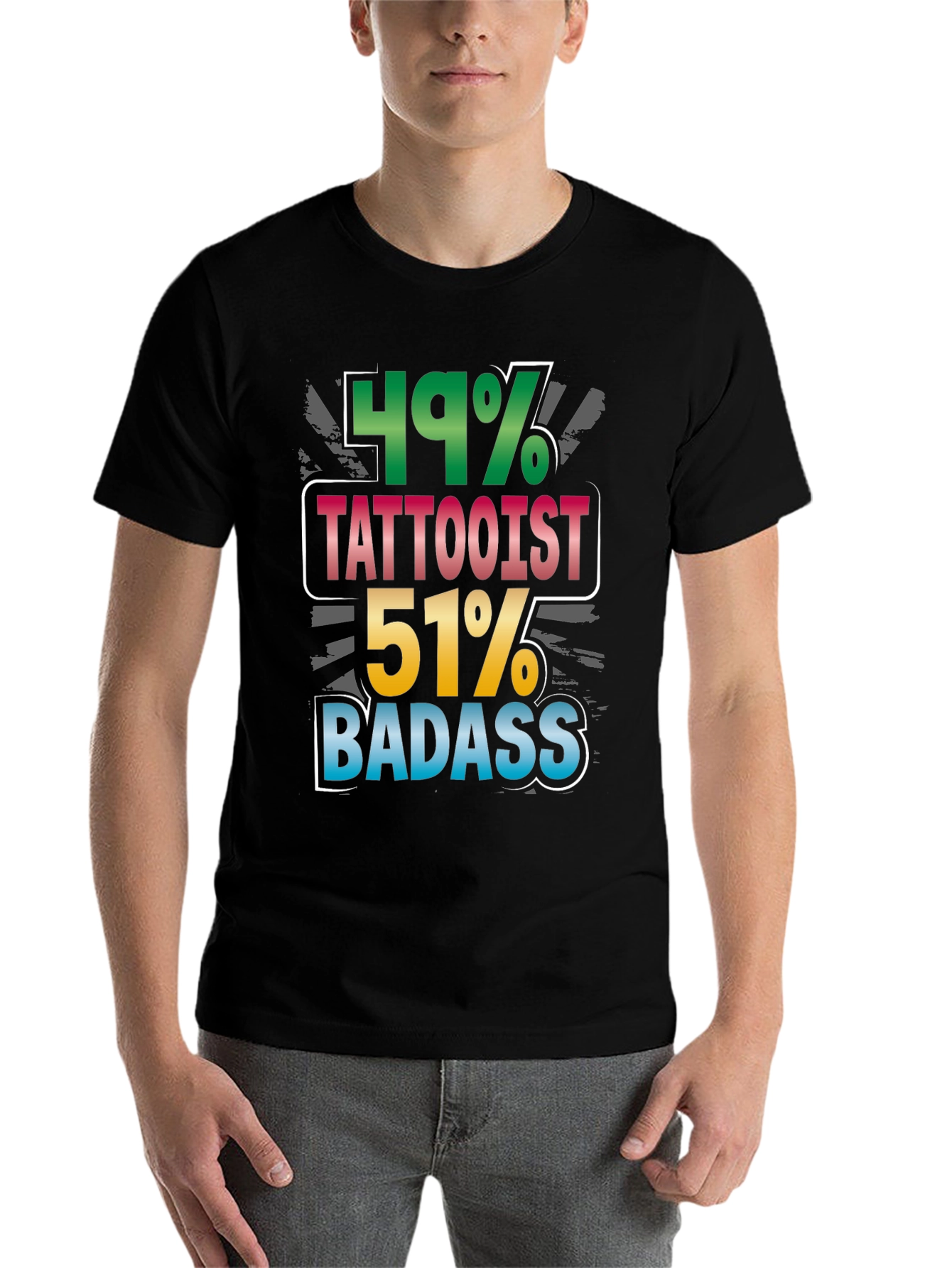 Black Funny Tattoo Artist Badass Graphic Tee view 7
