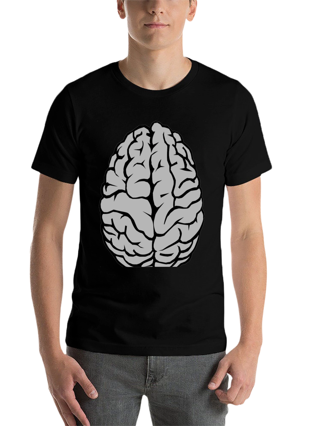 Black Brain Graphic T-Shirt - Clever & Comfy Tee view 7