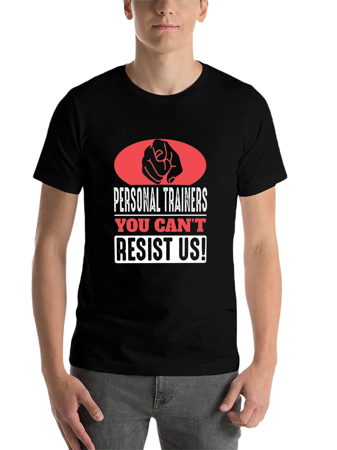 Black Personal Trainers Graphic Tee - You Can't Resist Us! view 7