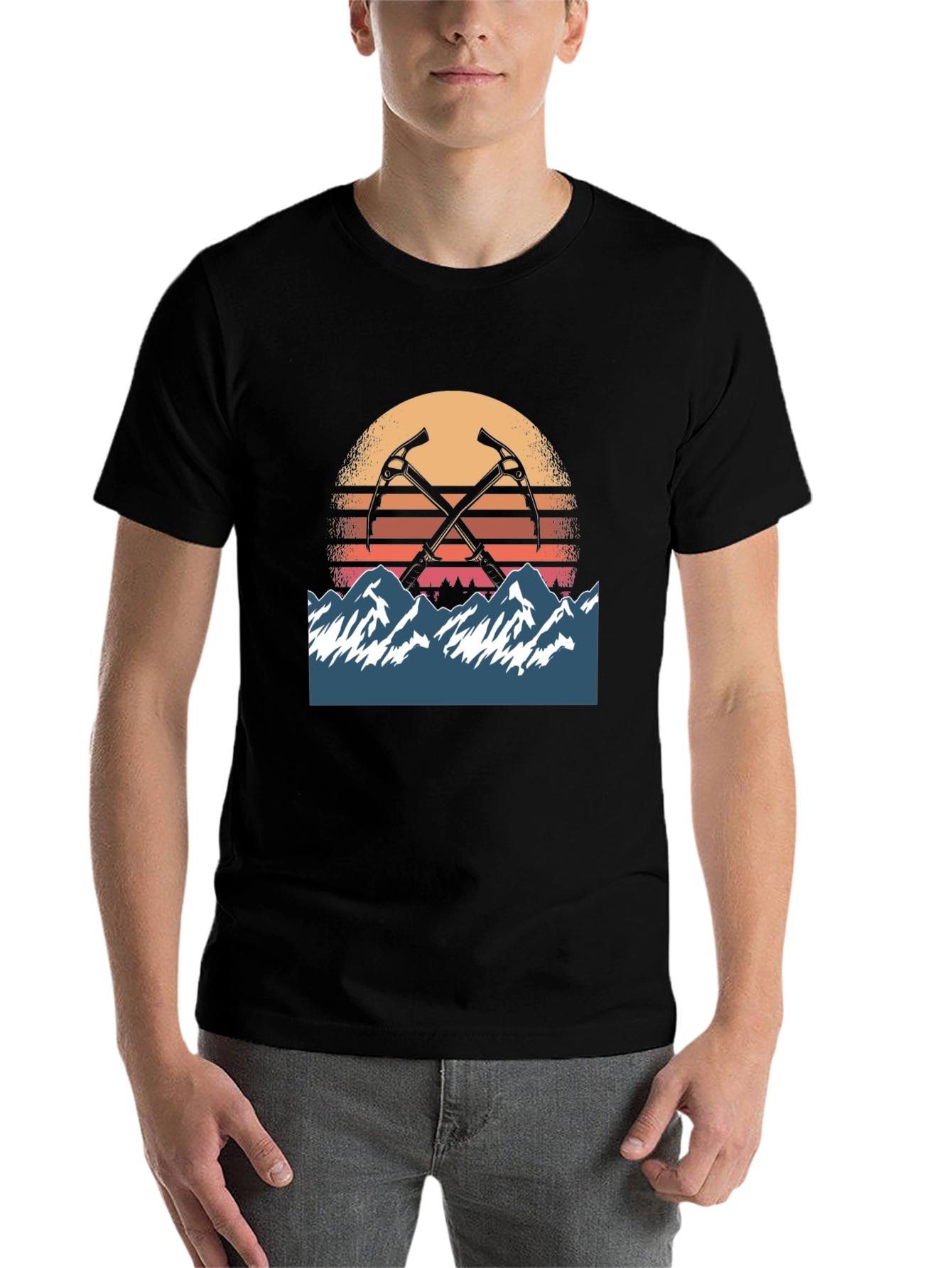 Black Mountain Sunset Climber Tee - Adventure Awaits view 7