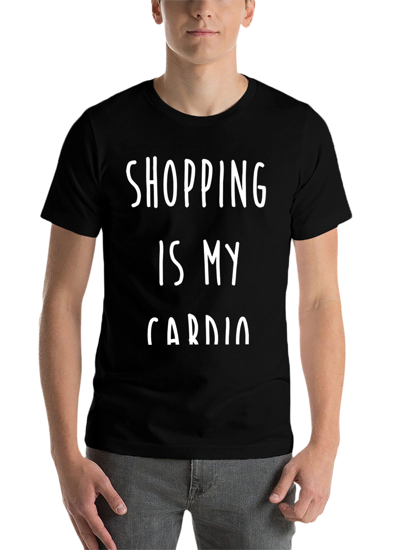 Black Shopping Is My Cardio Graphic Tee view 7