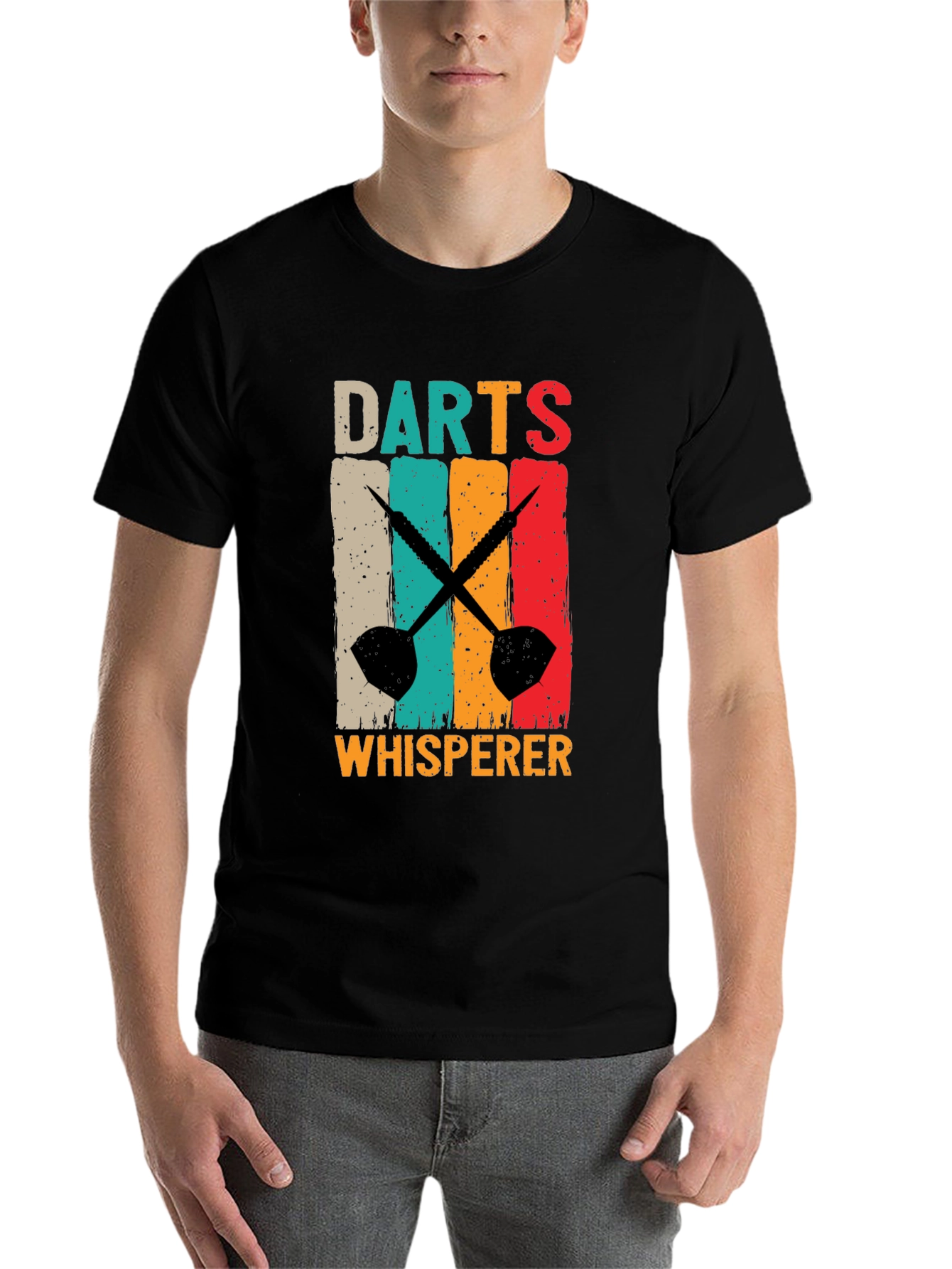 Black Darts Whisperer Graphic T-Shirt view 7