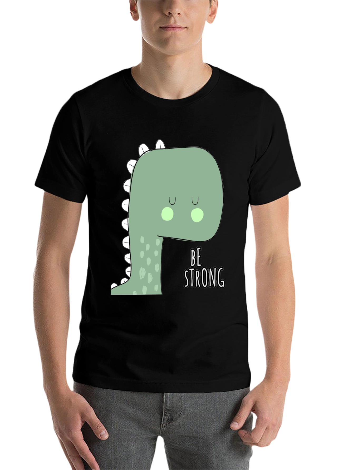 Black Be Strong Dino Tee - Black T-Shirt view 7