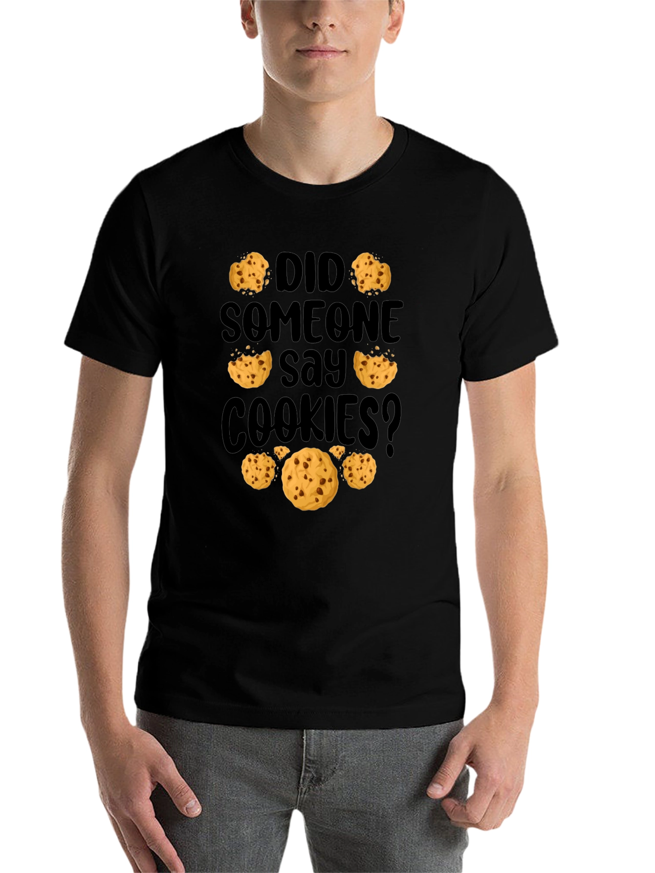 Black Did Someone Say Cookies? Graphic Tee view 7